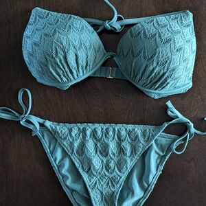 Teal Lace Bikini Set